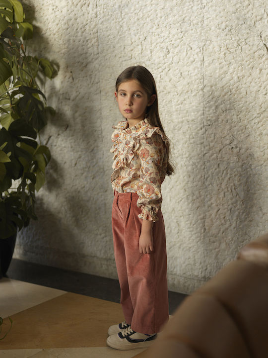 Kinderhemd Langarm Beige
