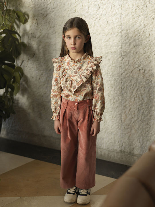 Kinderhemd Langarm Beige