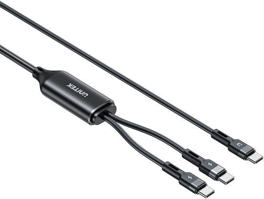 Cablu Usb-c Unitek Pd100w 2-in-1 Dual Încărcare C14146abk01-1.8m