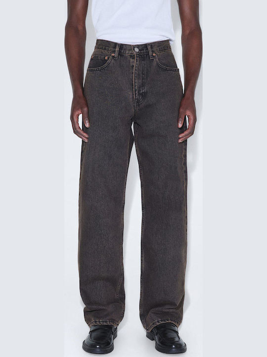 Omar Men's Jeans Pants with Relaxed Fit Jet Brown