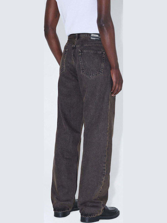 Omar Men's Jeans Pants with Relaxed Fit Jet Brown