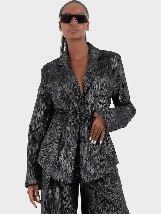 Black & Black Women's Blazer Black