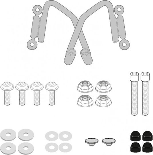 Givi A1176A Motorcycle Windshield & Windscreen Installation Kit for Honda CBF 500 2019-2020 A1176A