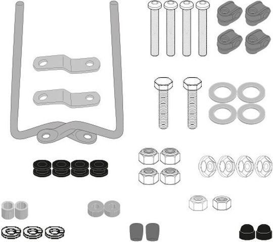 Givi Motorcycle Windshield & Windscreen Installation Kit for Yamaha D'elight 125 2021 A2154A