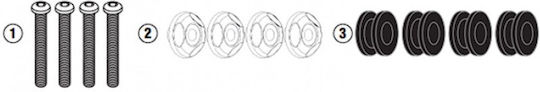 Kappa Moto Motorcycle Windshield & Windscreen Installation Kit for Yamaha NMAX D2153KITK