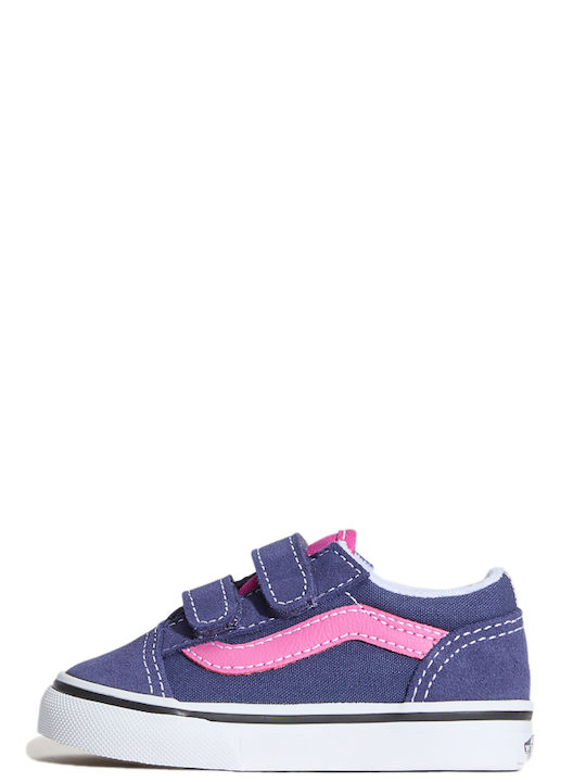 Old Skool V Kids Sneakers with Hook & Loop Closure Purple