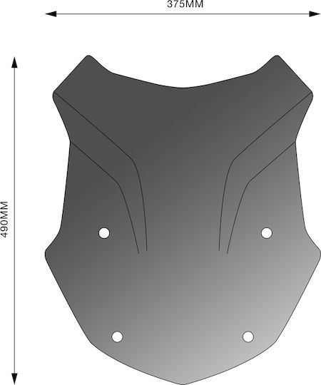Barracuda Aerosport Motorcycle Windshield & Windscreen Tinted Visor for BMW R 1250 GS BGS1300
