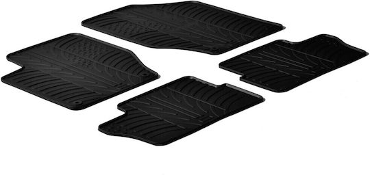 Lampa Set of Front and Rear Mats 4pcs Tray Type for Peugeot 307 2001-2009 Black
