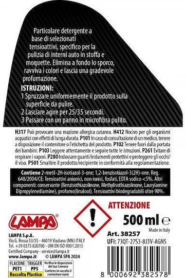 Lampa Polster Teppich Sitzreiniger Spray Gran Pree 500ml Lampa 1 Stück L3825.7