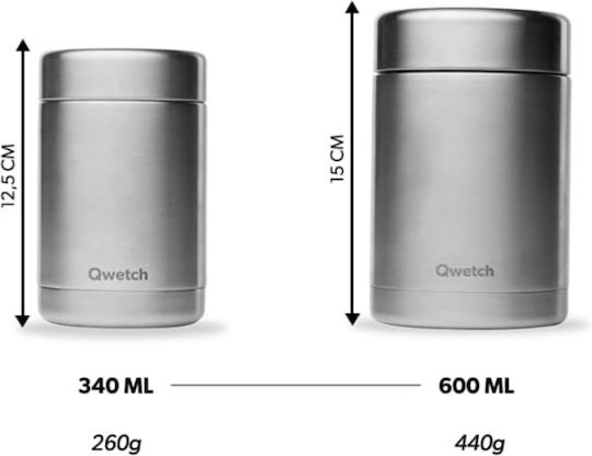 Qwetch Lunchbox Inox Silber 340ml 1Stück