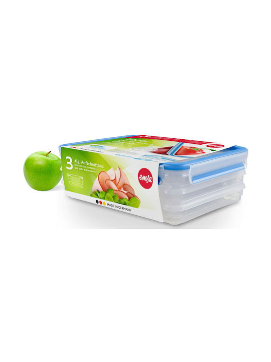 Emsa Lunchbox Kunststoff Blau 3Stück