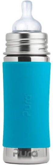 Pura Baby Bottle Kiki with Silicone Nipple for 3+ months Light Blue Light Blue 266ml