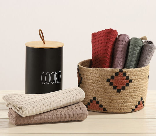 Nef-Nef Homeware Wafflow 24 Geschirrtuch in Lila Farbe 45x68cm