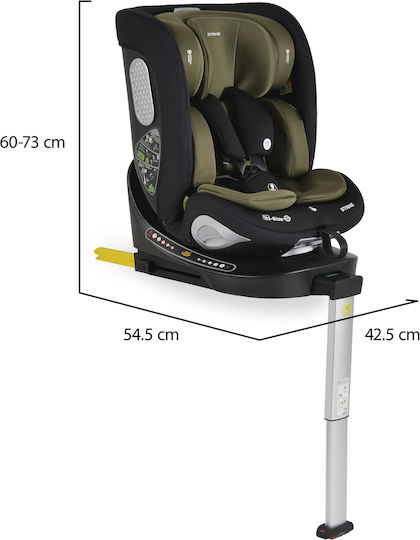 Moni Strike Καθισματάκι Αυτοκινήτου i-Size με Isofix Dark Green 0-36 kg