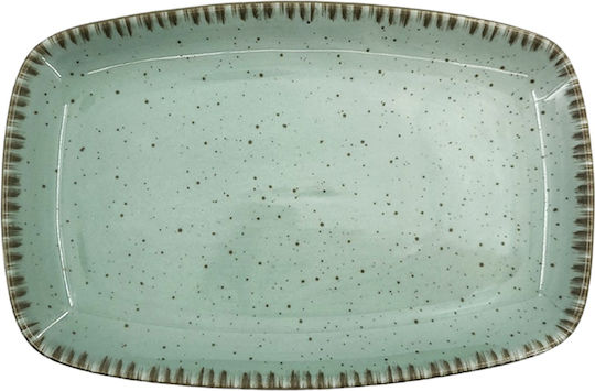 Dot Servierplatte Rechteckig aus Porzellan Grün 31cm 1Stück