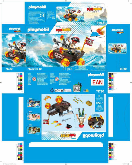 Playmobil Луда пиратска лодка за 4-10 години