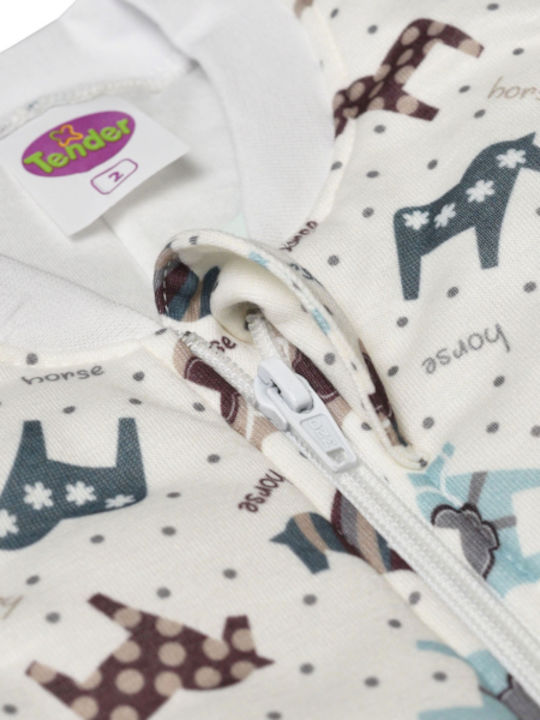 Tender Winter Sleeping Bag with Feet Classic 2.5 Tog Ecru with Detachable Sleeves