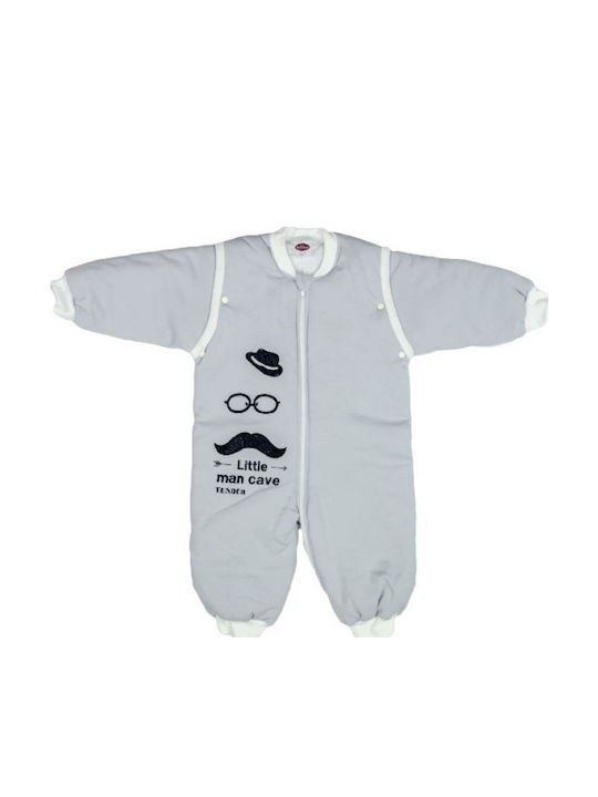 Tender Autumn Sleeping Bag with Feet Little Man 2.5 Tog Gray with Detachable Sleeves