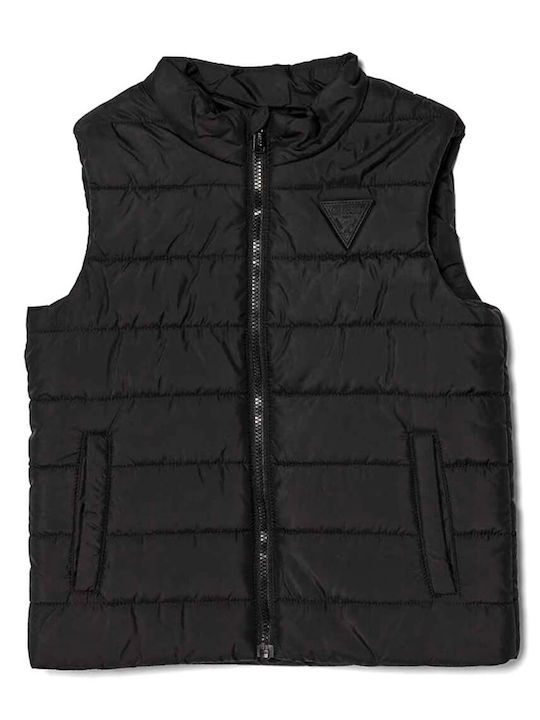 Kids' Quilted Jacket Sleeveless Black