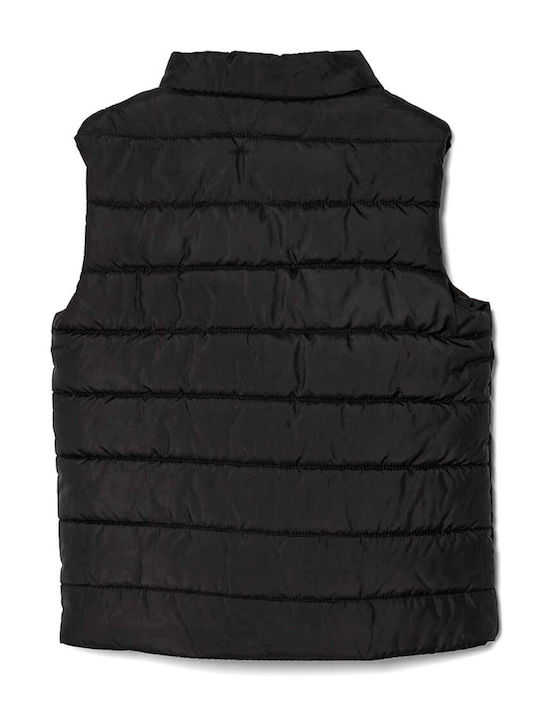 Kids' Quilted Jacket Sleeveless Black