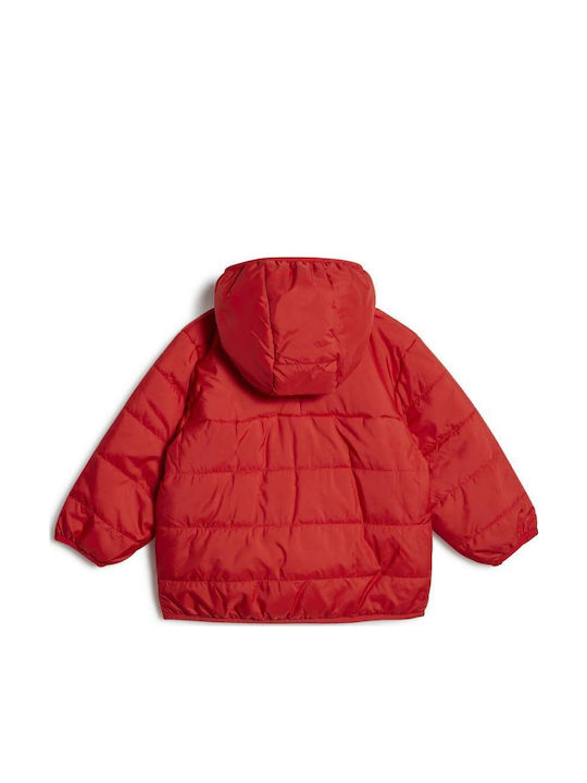 Kids' Sports Jacket Short with Hood Red Adicolor