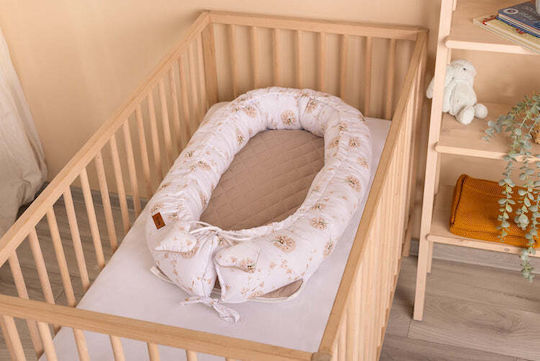 Sensillo Pernă pentru bebeluși în formă de cuib Beige 45x80buc