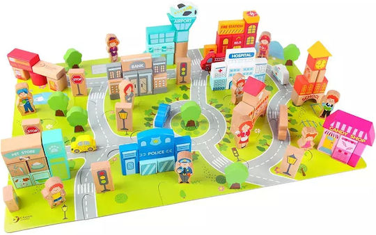 Classic World City Wooden Building Blocks For 1.5+ Years 100 Pieces