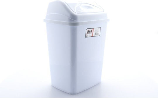 Asil Kunststoff Mülleimer Mit Schwimmendem Deckel Weiß 3.5lt