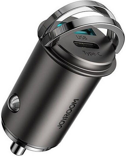 Joyroom C-A35 Φορτιστής Αυτοκινήτου 45W Γρήγορης Φόρτισης με Θύρες: 1xUSB 1xType-C Μαύρο Χρώμα