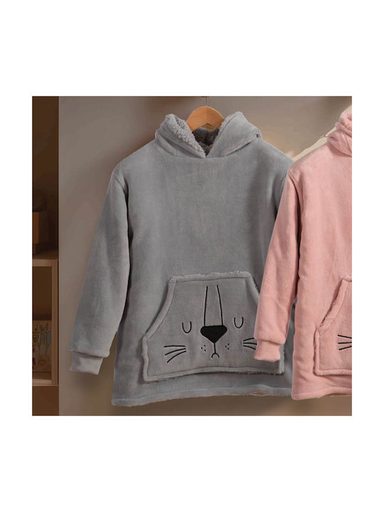 Παιδικό Πόντσο Κουβέρτα Μανίκια Fleece Nef-nef Homeware Sleeping Lion Grey Παιδικό Πόντσο Κουβέρτα Μανίκια Fleece Nef-nef Homeware Sleeping Lion Grey