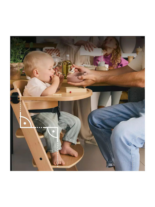 Kinderkraft Enock Baby Highchair with Adjustable Height Beige