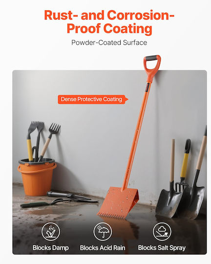 Vevor Roof Tile Shovel 4 Pieces Roof Tile Ripper D Handle High Hardness 45# Steel Lightweight Easy Roof Tearing Nail Tool Ideal for Commercial Home Use Orange