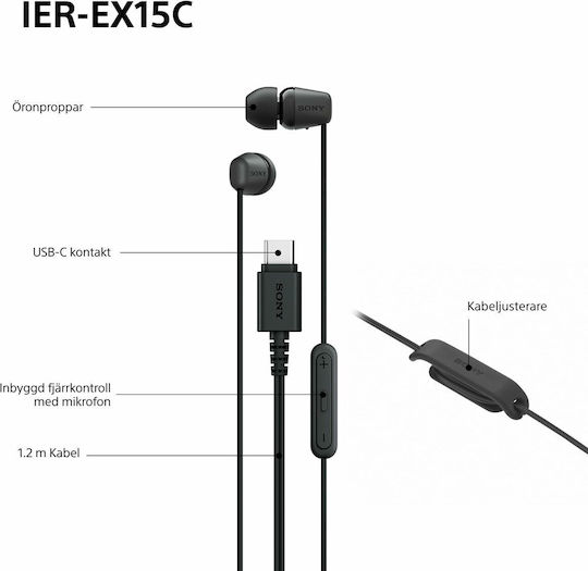 Sony IER-EX15C In-ear Handsfree Headphones with Connector 3.5mm Pink