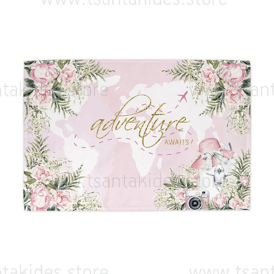 Tsantakides Travel Girl Baptism Guest Book Made of Cardboard