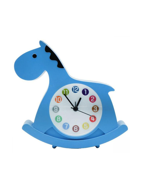 Luna Luna Kinderzimmer Dekorationsaccessoires Schreibtischuhr Pferd Blau