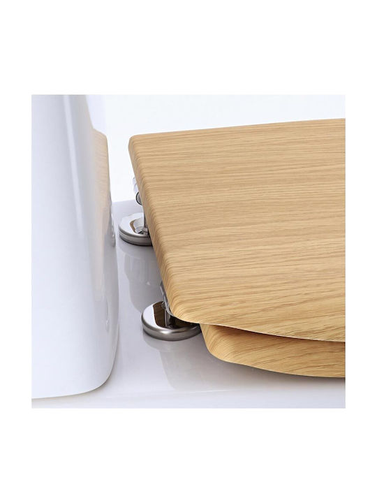 Eurocasa Capac WC Lemn 42x35.5cm Maro