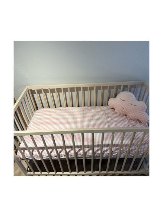 Grandes Suenos Baby Sheet Crib Cotton Pink 70x140cm