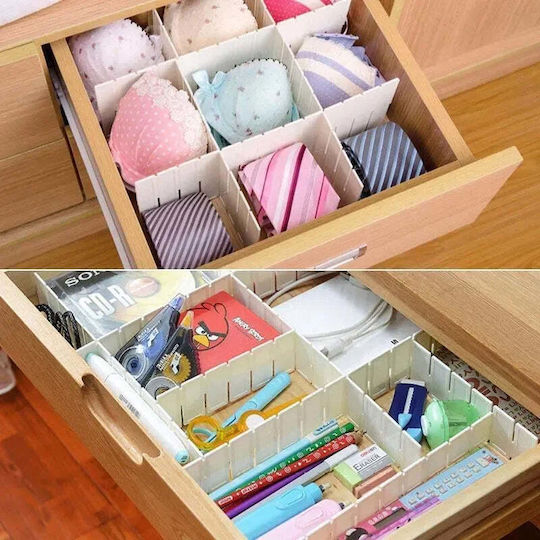 Plastic Drawer Divider in White Color 43x9cm 1pcs
