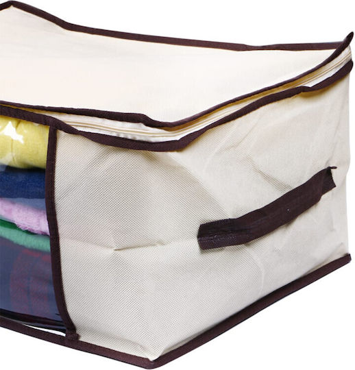 Viosarp Fabric Storage Case For Clothes in Ecru Color 45x30x20cm 1pcs