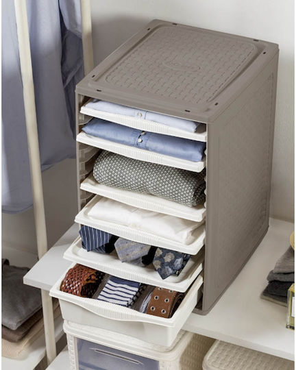 Bama Plastic Clothes Shelf in Grey Colour 41x34x53cm