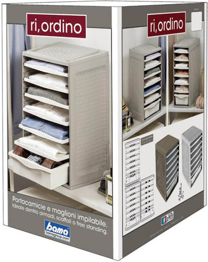 Bama Plastic Clothes Shelf in Grey Colour 41x34x53cm