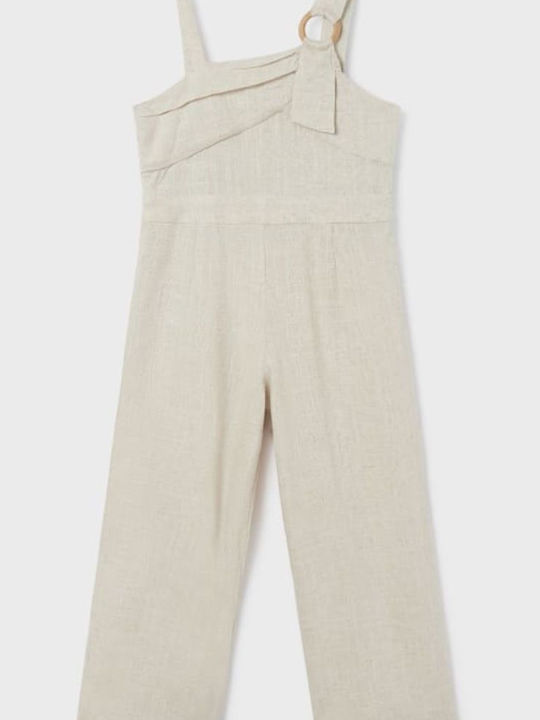 Kinder Overall Leinen Beige
