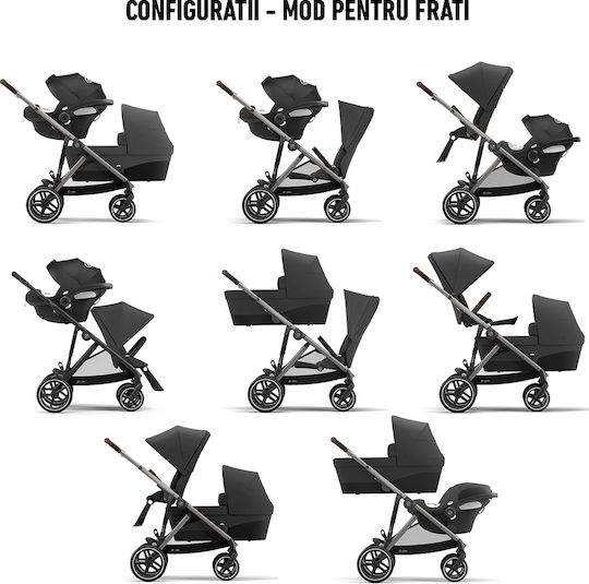 Cybex Gazelle S Adjustable Baby Stroller Suitable for Newborn Stormy Blue 12.6kg