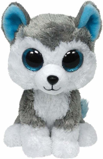 TY Plüsch-Welpe Boos Slush Grau Für 6+ Monate 15 cm