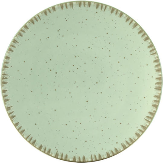 Dot Pistachio Plate Desert made of Porcelain Green with Diameter 20cm