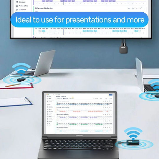 Unitek Vc Wireless Usb-c To Hdmi Extender Kit Up To 50m V1184a