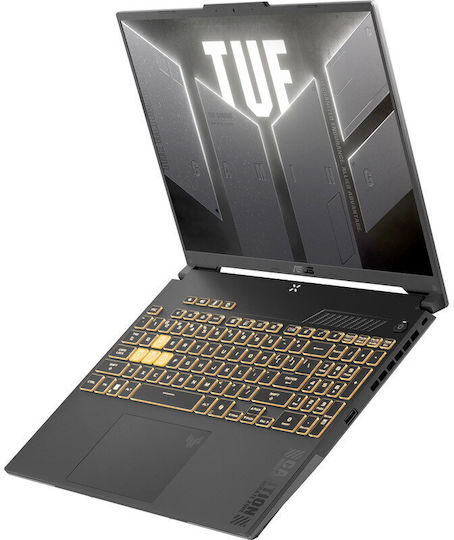 Asus TUF Gaming F16 FX607VJ-RL080 16" FHD+ 144Hz (Nucleu 5-210H/16GB/512GB SSD/GeForce RTX 3050/No OS) Mecha Gray (Tastatură US)