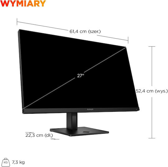 HP OMEN 27q G2 IPS HDR Gaming Monitor 27" QHD 2560x1440 180Hz with Response Time 1ms GTG