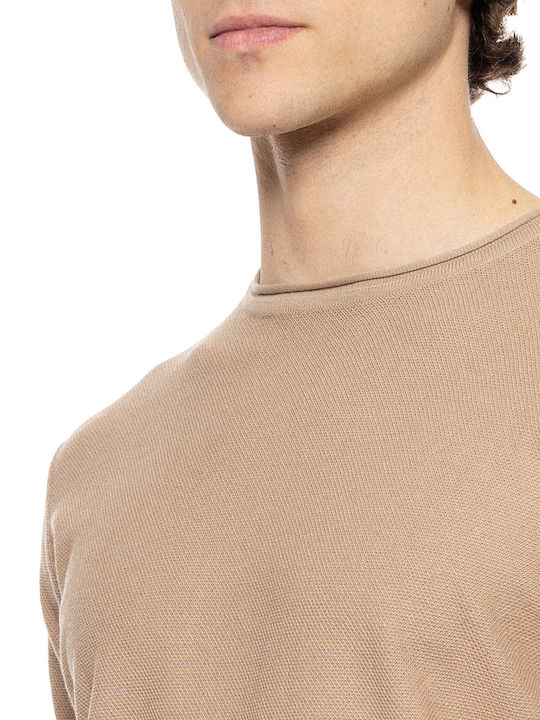 Smart Fashion Short Sleeve Knitted T-shirt 51-206-043 Beige