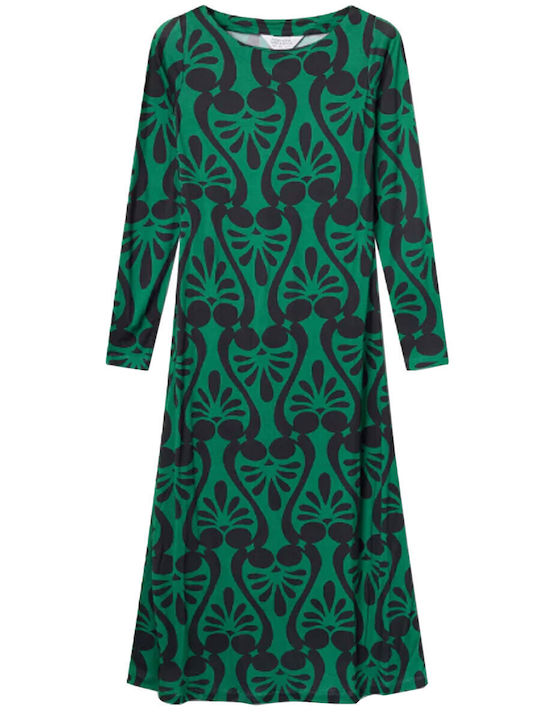 Midi Shirt Dress Green